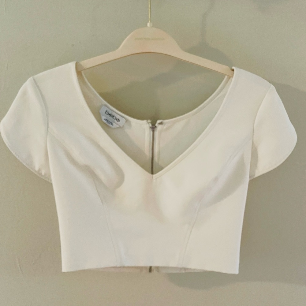 Bebe Sweatheart Crop Top